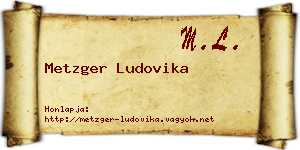 Metzger Ludovika névjegykártya